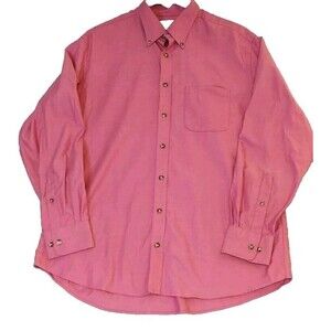 Charles Tyrwhitt Weekend Dress Shirt Mens‎ Sz Large Pink Classic Fit Non-Iron